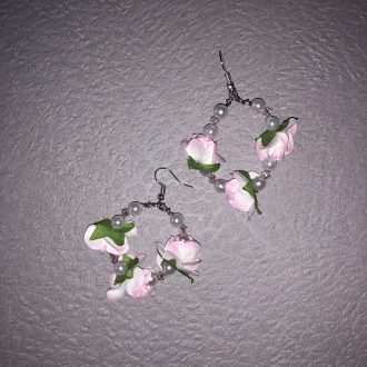 Petite Wreath Flower Earrings