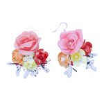 Tri-Color Rose Earrings