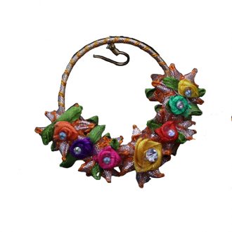 Flower Garden Gota Earrings (Warm)