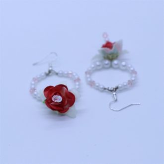 Petite Rose Hoop Earrings