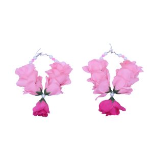 rose drop flower earrings