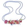 tricolor-rose-necklace Cluster Necklace