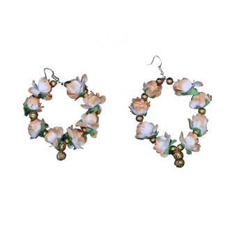 Wreath Rose Flower Earrings