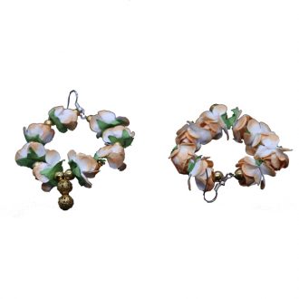 Wreath Rose Flower Earrings