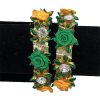 Green Yellow Flower Bangles