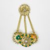 green-yellow-beaded-gota-set-jhumar Green and Yellow Gota Set