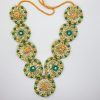 green-yellow-beaded-gota-set-necklace Green and Yellow Gota Set