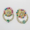 three-strand-gota-set-earrings 3-Layer Gota Set