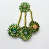 three-strand-green-gota-jhumar Green Layer Gota Set
