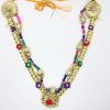 with-bead-strand-necklace Beaded Gota Set
