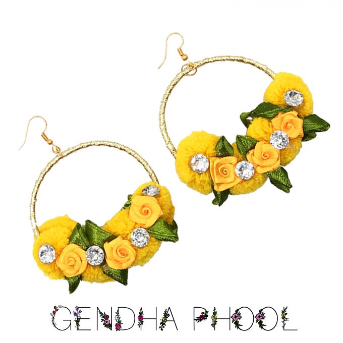 Gota Pom Pom Earrings